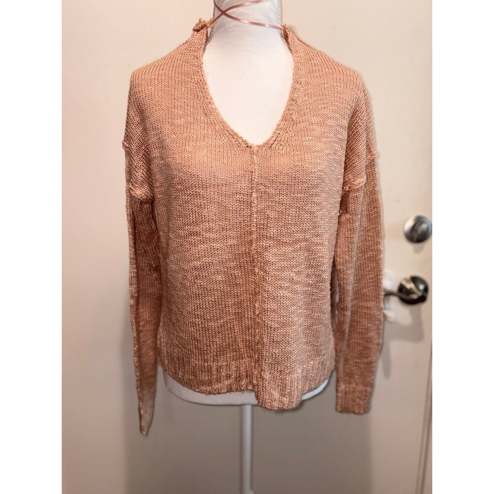 Hippie Rose Deep V Long Sleeve Sweater M EUC